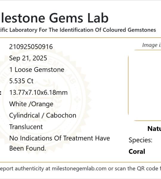 Natural Coral 5.535 Ct