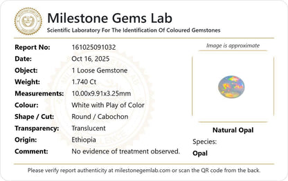 Natural Ethiopian Opal - 1.74ct