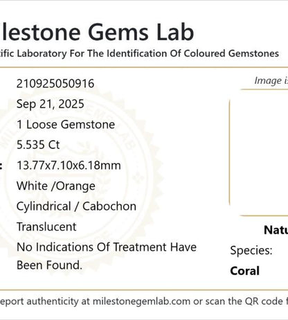 Natural Coral 5.535 Ct