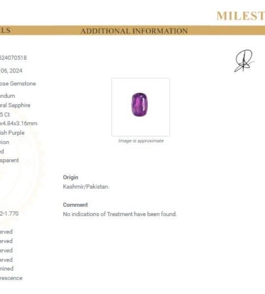 Natural Sapphire - 0.755 Ct