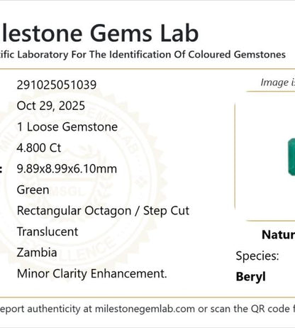 Natural Emerald 4.800 Ct