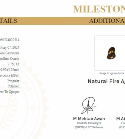 Natural Fire Agate - 7.730 Ct